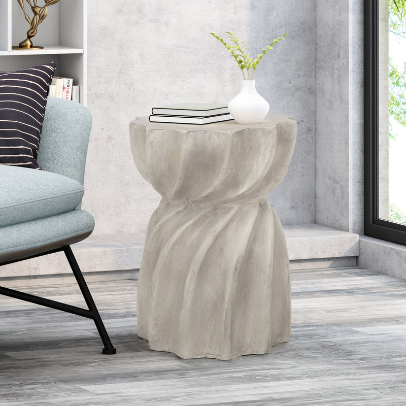 Contemporary Lightweight Concrete Accent Side Table - NH177213