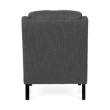 Contemporary Pillow Tufted Fabric Club Chair - NH591313