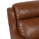 Contemporary Pillow Tufted Faux Leather Club Chair - NH891313