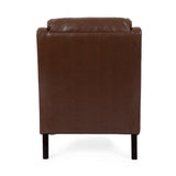 Contemporary Pillow Tufted Faux Leather Club Chair - NH891313