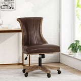 Contemporary Upholstered Roll Back Swivel Office Chair - NH053513