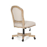 French Country Upholstered Swivel Office Chair - NH572513