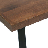 Modern Industrial Handcrafted Mango Wood Desk, Walnut and Black - NH046413