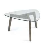 Mid-Century Modern Coffee Table with Glass Top - NH129313