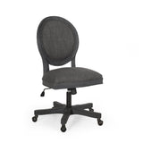 French Country Upholstered Swivel Office Chair - NH639413