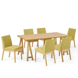 Mid-Century Modern 7 Piece Dining Set with A-Frame Table - NH833313