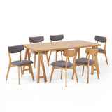 Mid-Century Modern 7 Piece Dining Set with A-Frame Table - NH483313