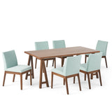 Mid-Century Modern 7 Piece Dining Set with A-Frame Table - NH833313