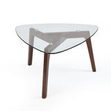 Mid-Century Modern Coffee Table with Glass Top - NH129313