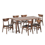 Mid-Century Modern 7 Piece Dining Set with A-Frame Table - NH592313
