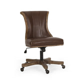 Contemporary Upholstered Roll Back Swivel Office Chair - NH053513