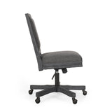 Rustic Upholstered Swivel Office Chair - NH862513