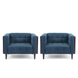 Contemporary Tufted Club Chairs, Set of 2 - NH488413