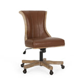 Contemporary Upholstered Roll Back Swivel Office Chair - NH053513