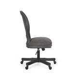 French Country Upholstered Swivel Office Chair - NH639413