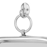 Modern Handcrafted Square Aluminum Wall Mirror, Silver - NH995413