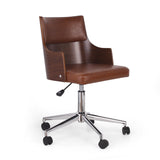 Mid-Century Modern Upholstered Swivel Office Chair - NH461413