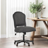 French Country Upholstered Swivel Office Chair - NH572513