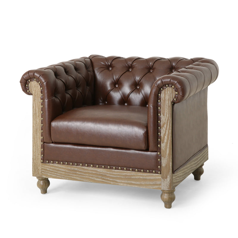 Tufted Club Chair with Nailhead Trim - NH883413