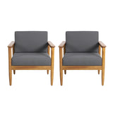 Outdoor Acacia Wood Club Chair (Set of 2) - NH916313