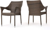 Modern Outdoor Wicker Stacking Armchairs (Set of 2) - NH837692