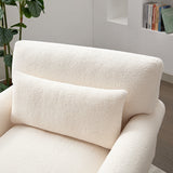 Large Vintage Lounge Chair w/ Circular Armrests, Lumbar Support & Roman Column Legs