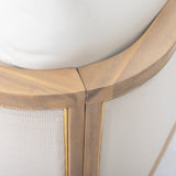 Modern Acacia Wood Outdoor Club Chair with Beige Water-Repellent Cushions
