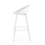 Shinnia Indoor & Outdoor Polypropelene Plastic Gable Barstool, Set of 2
