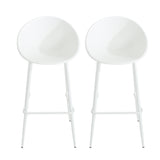 Shinnia Indoor & Outdoor Polypropelene Plastic Gable Barstool, Set of 2