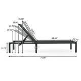 Deburoe Outdoor Adjustable Chaise Lounge(Set of 2)