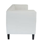 Contemporary Waffle-Stitch Velvet Sofa