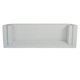 Contemporary Waffle-Stitch Velvet Sofa