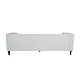 Contemporary Waffle-Stitch Velvet Sofa