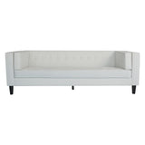 Contemporary Waffle-Stitch Velvet Sofa