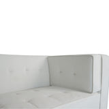 Contemporary Waffle-Stitch Velvet Sofa