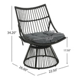 Springe Wicker Outdoor Lounge Chair with Cushions