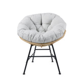 Redemond Outdoor PE Rattan Shelll Chair with Cushions