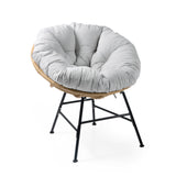 Redemond Outdoor PE Rattan Shelll Chair with Cushions
