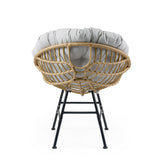 Redemond Outdoor PE Rattan Shelll Chair with Cushions