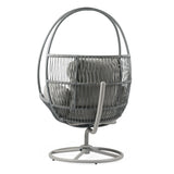 Lianie Outdoor Swivel Lounge Chair, Light Gray