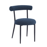 Indoor Luxury Fabric Upholstered Dining Chairs, Set of 2