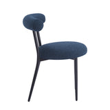 Indoor Luxury Fabric Upholstered Dining Chairs, Set of 2