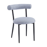Indoor Luxury Fabric Upholstered Dining Chairs, Set of 2