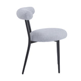 Indoor Luxury Fabric Upholstered Dining Chairs, Set of 2
