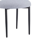 Indoor Luxury Fabric Upholstered Dining Chairs, Set of 2