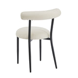 Indoor Luxury Fabric Upholstered Dining Chairs, Set of 2