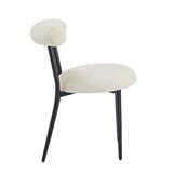 Indoor Luxury Fabric Upholstered Dining Chairs, Set of 2