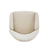 Luxury Polyester Round Back Dining Chairs, (Set of 2)
