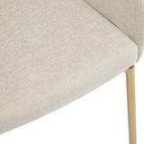Luxury Polyester Round Back Dining Chairs, (Set of 2)
