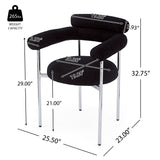 Contemporary Upholstered Dining Chair – Soft Cushioned Seat & Back
